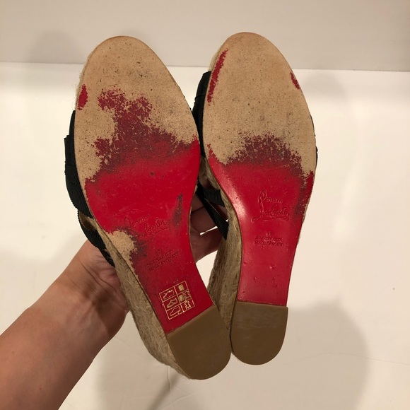 Christian Louboutin tiburon wedge espadrille 37 - Picture 8 of 9